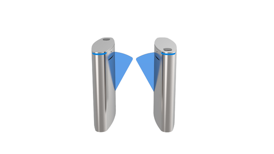 Portão de barreira de flap com controle de acesso escovado com cobertura superior de 2,0 mm e gabinete SUS304 de 0,8 mm