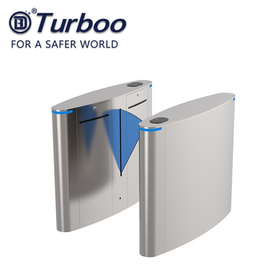 Controle de acesso Porta de barreira de flap de aço inoxidável para passagem rápida na área do edifício de escritórios