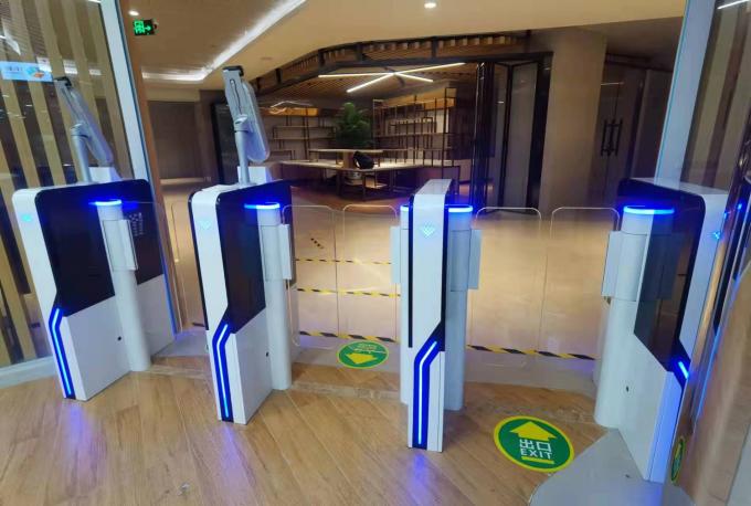 Torniquete da porta de velocidade rápida de Wing Barrier Swing Turnstile Gate com reconhecimento de cara do RFID 1