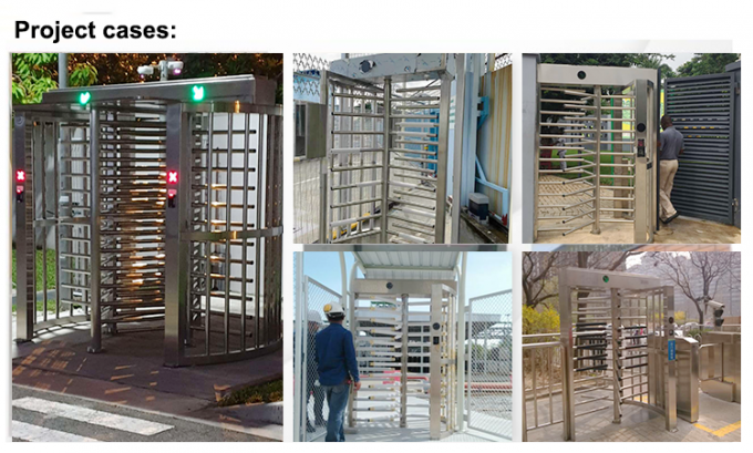 Porta do torniquete da alta segurança dos parques de diversões com varredor da impressão digital 3