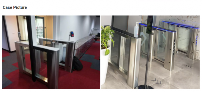 Alta segurança da porta de velocidade da barreira do torniquete do balanço do controle de acesso com servo motor 1