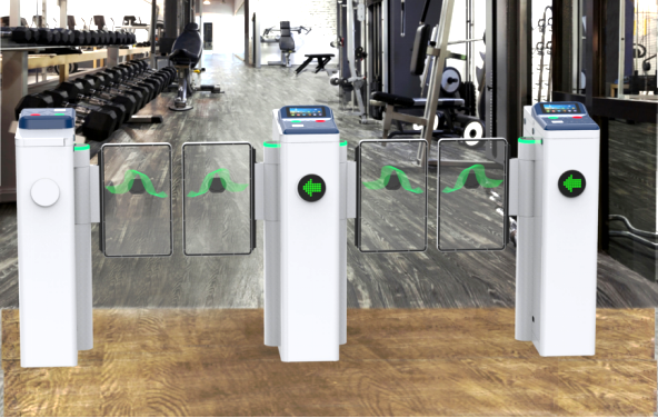 Display LED Flap Swing Barrier Gate Speed Gate Turnstile Com RFID / Reconhecimento Facial 1