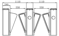 Flap Turnstile Gate J281 Profissional ODM/OEM Ability System Gestão de software 0