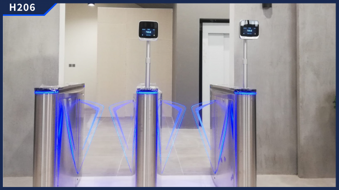 Movimento escovado de porta de barreira de flap torneiro controle de acesso aço inoxidável 0