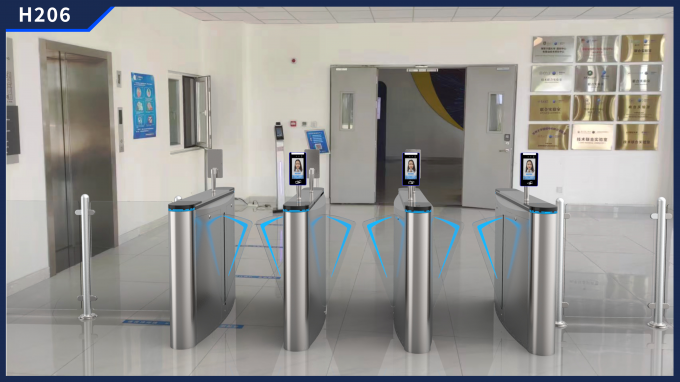 Movimento escovado de porta de barreira de flap torneiro controle de acesso aço inoxidável 1