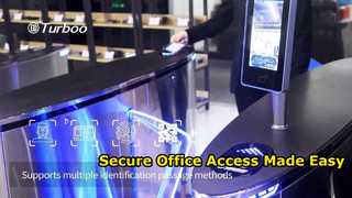 Assista: B203C SUS304 Flap Barrier Gate Impressão digital de reconhecimento facial para vitrine de hotéis de escritório